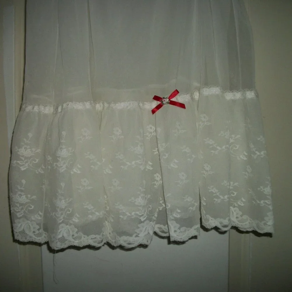BOW PINUP AESTHETIC COTTAGECORE VINTAGE PETTICOTT 50S 60S SM - Picture 3 of 3